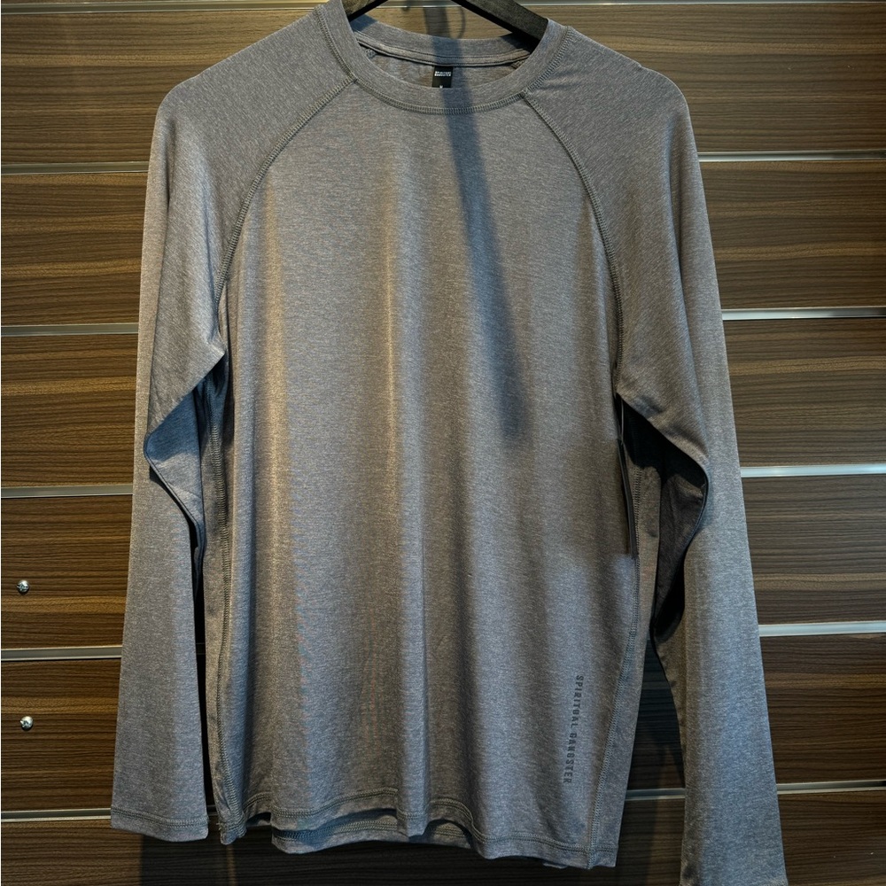 NWT Spiritual Gangster Aries Active Long Sleeve Heather Grey
